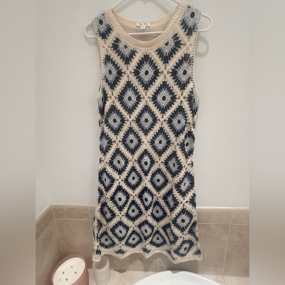 Granny Square Dress / Crochet Dress / Boho Vacation Dress